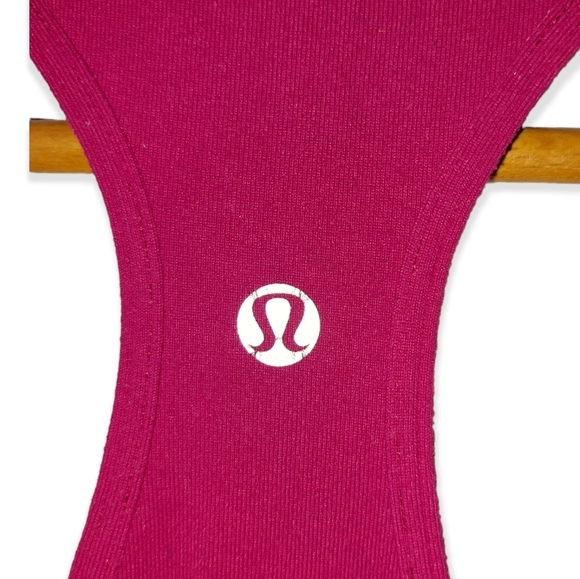𝅺Lululemon Racerback Cranberry Red Fushia Tank Top Medium 8 - Picture 4 of 8